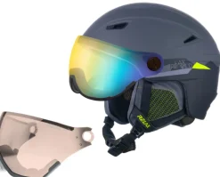 Relax Stealth Skihjelm med Visir | Ekstra Linse | Komfort & Sikkerhed